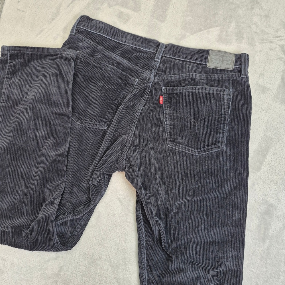 Corduroy Levis 33 (34) x30 511 Slim Pants Men Charcoal Black Straight A4690-1843